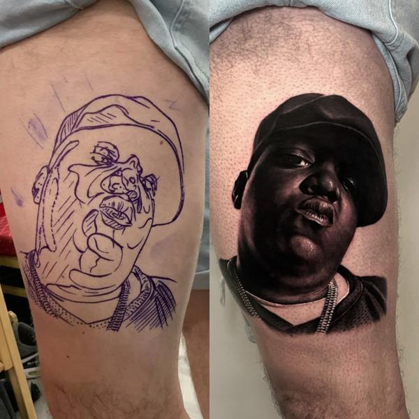 Realism portrait tattoo by @bendunningtattoo