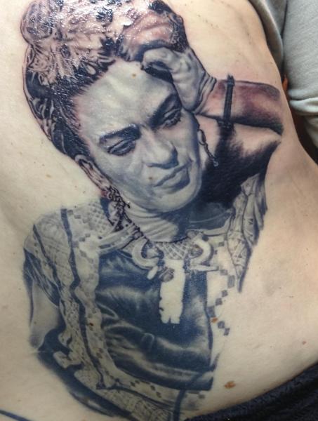 Realism portrait tattoo by @benjaminmosstattoo