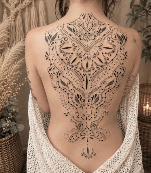 Ornamental ornamental pattern tattoo by @bohemian_tattoo