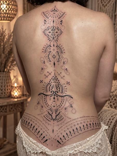 Ornamental ornamental pattern tattoo by @bohemian_tattoo