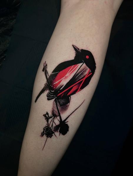 Abstract abstract bird tattoo by @sirtattooart