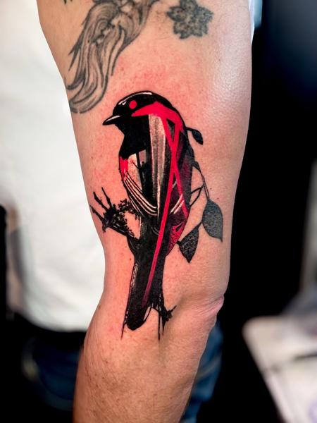 Abstract abstract bird tattoo by @sirtattooart