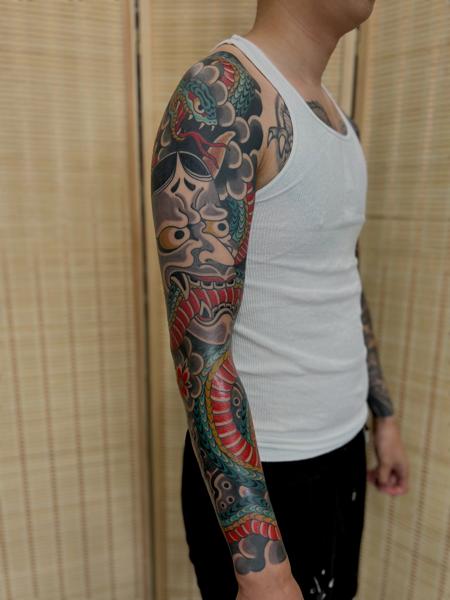 Japanese japanese sleeve tattoo by @chopper_ftw