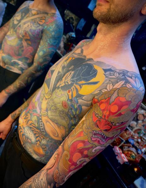 Japanese japanese demon tattoo by @chriscrookstattoo