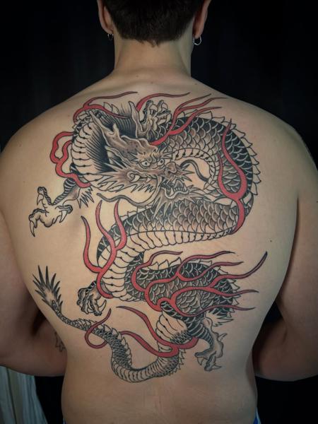 Japanese japanese dragon tattoo by @radntrad.tattoos
