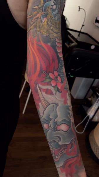 Japanese japanese demon tattoo by @cjtattoo.cj