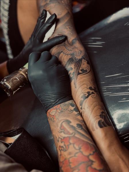 Japanese japanese waves tattoo by @cjtattoo.cj