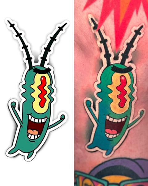 Cartoon cartoon character tattoo by @cloto.tattoos