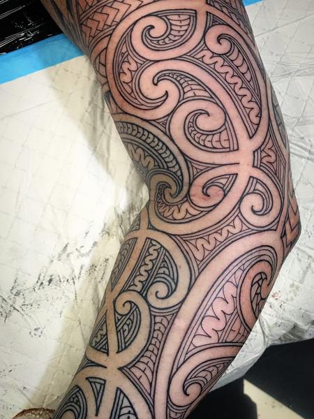 Polynesian tribal polynesian pattern tattoo by @ilovetattooing