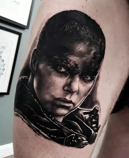 Realism realistic portrait tattoo by @danny_tattooart