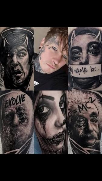 Realism realistic portraits tattoo by @danny_tattooart