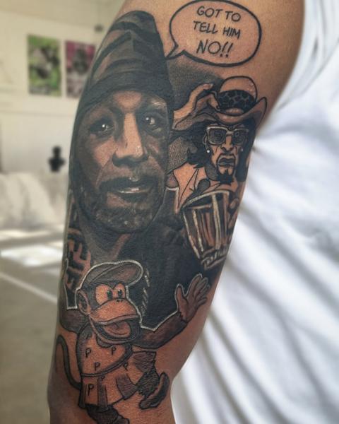 Realism cartoon characters tattoo by @d_chakki