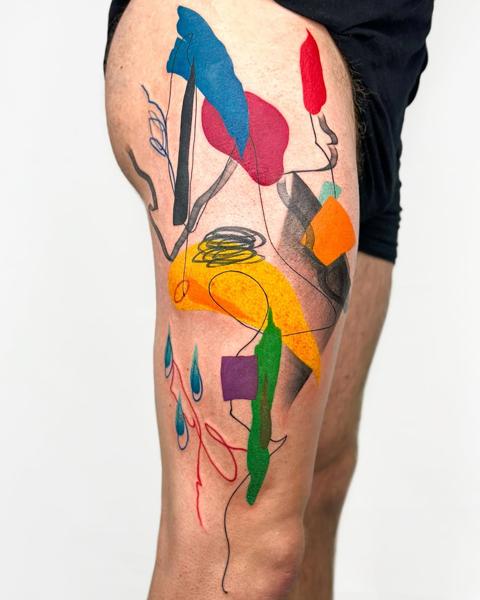 Abstract abstract shapes tattoo by @diotheod