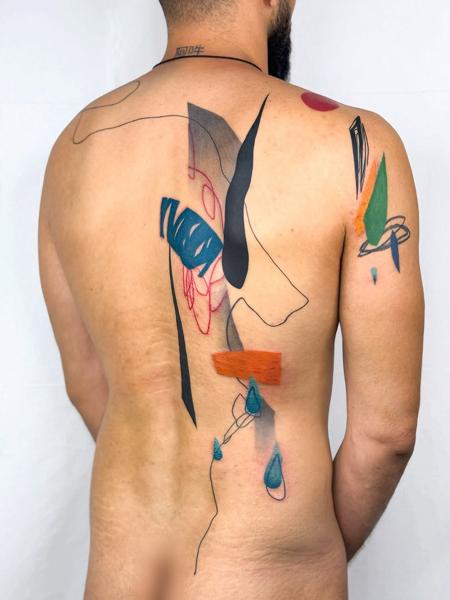 Abstract abstract shapes tattoo by @diotheod