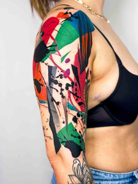 Abstract abstract splash tattoo by @diotheod