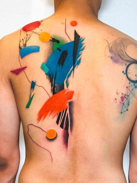 Abstract abstract shapes tattoo by @diotheod