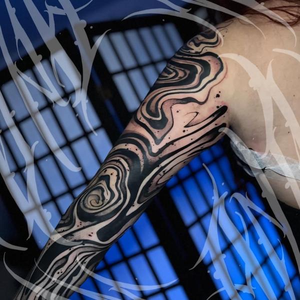 Abstract abstract swirl tattoo by @rranoraa