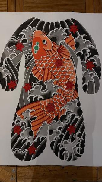 Japanese koi fish tattoo by @ewilliamstattoos