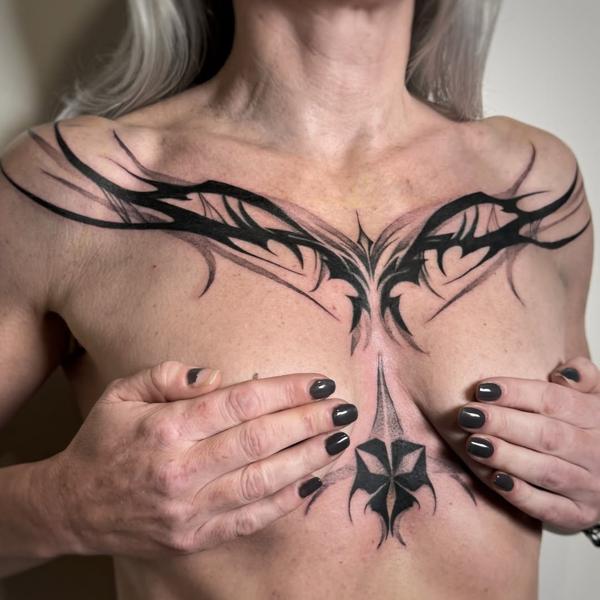 Tribal tribal design tattoo by @rotten_soull