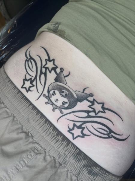 Anime tribal kuromi tribal stars tattoo by @elzavanhouden
