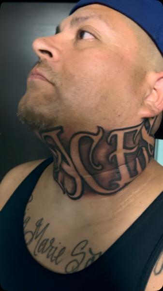 Lettering lettering tattoo by @fatboy_tattoos