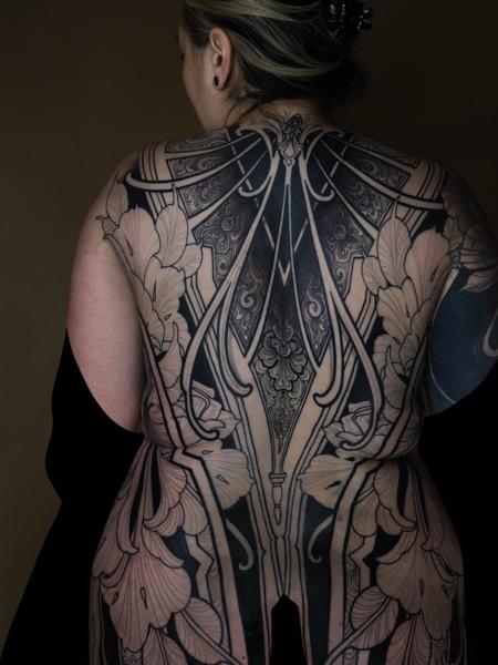 Ornamental ornamental floral tattoo by @filouino
