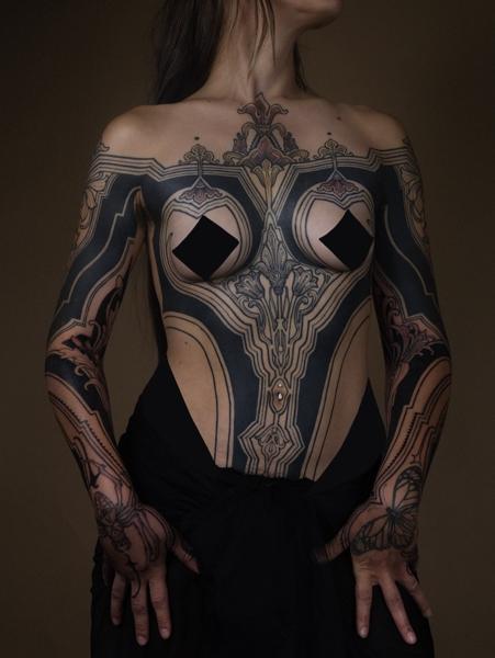 Ornamental ornamental design tattoo by @filouino