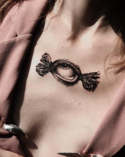Realism eye candy tattoo by @francescataborelli