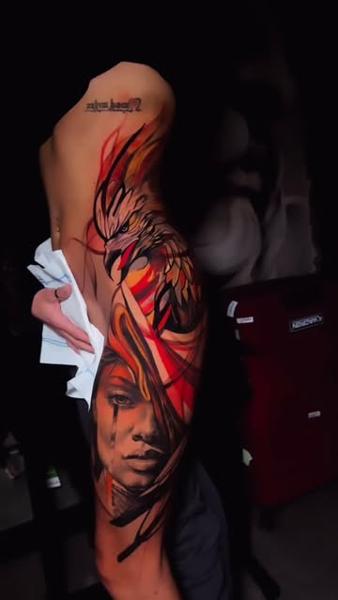 Abstract abstract portrait tattoo by @daskgeorge