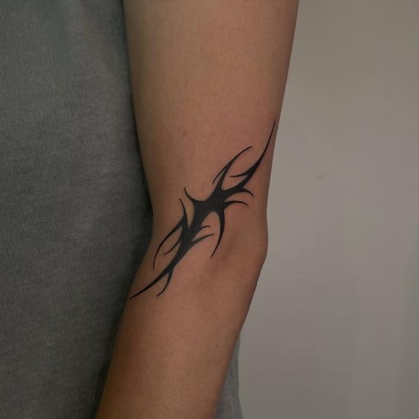 Tribal tribal design tattoo by @kazatattoos