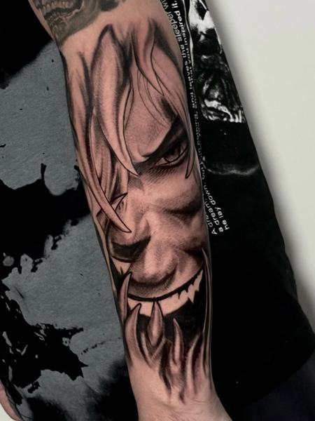 Anime anime character tattoo by @tsok3rl