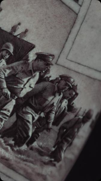 Realism soldiers tattoo by @goldy_z
