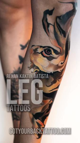 Realism abstract animal tattoo by @gotyourbacktattoo