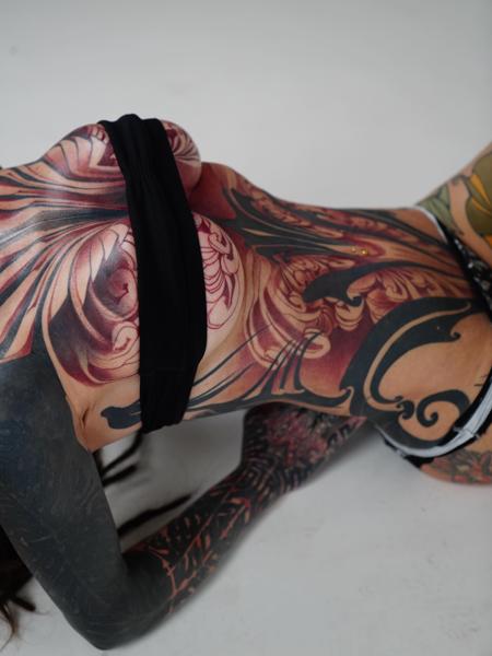 Ornamental ornamental design tattoo by @gotyourbacktattoo