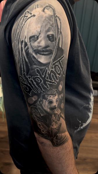 Realism band portrait tattoo by @g.u.tattoo.uk