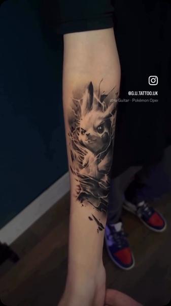 Realism pikachu tattoo by @g.u.tattoo.uk
