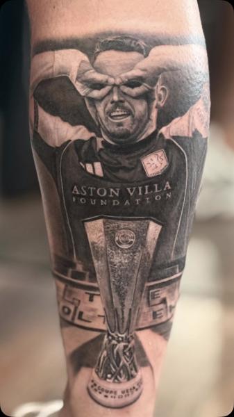 Realism football player tattoo by @g.u.tattoo.uk