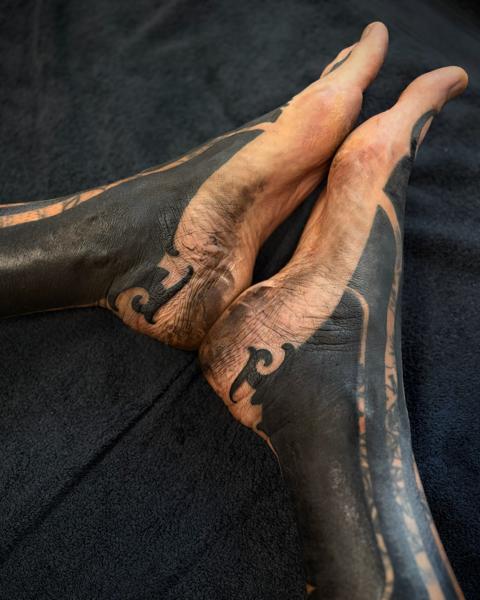 Tribal tribal pattern tattoo by @hanumantra