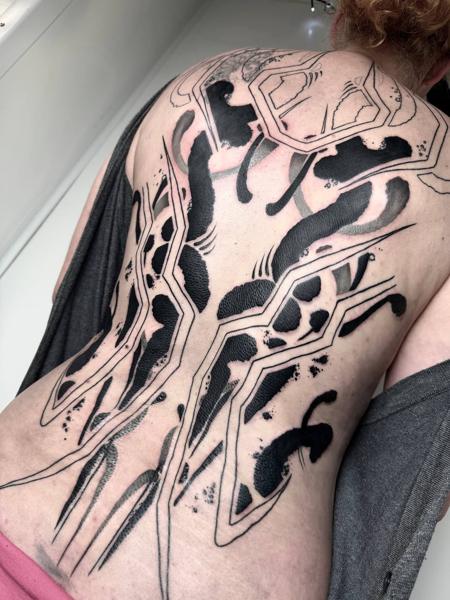 Abstract abstract geometric tattoo by @harrisonb_tattoos