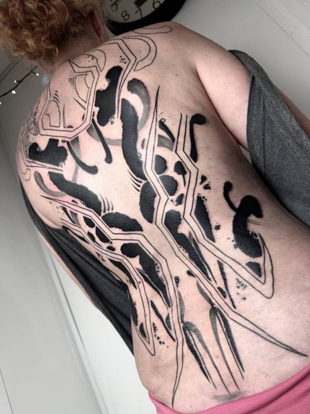 Abstract abstract design tattoo by @harrisonb_tattoos
