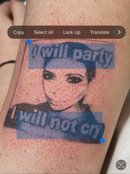 Blackwork kim k portrait tattoo by @vohmitatt_