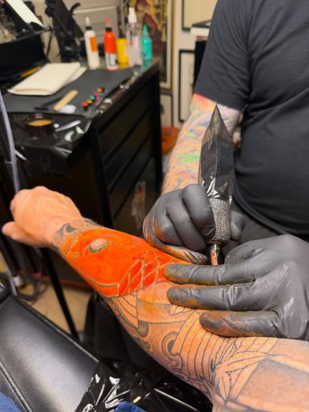 Japanese koi fish tattoo by @holyfoxtattoos