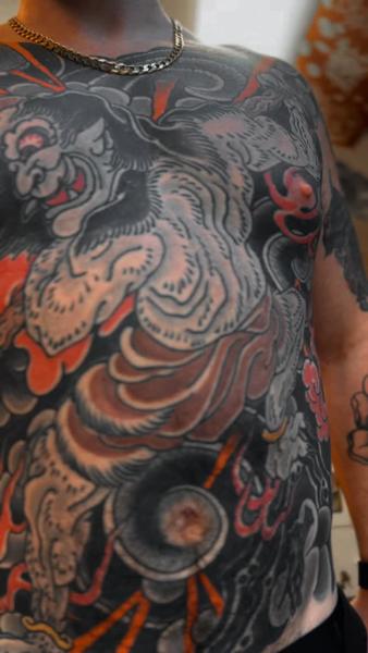 Japanese japanese demon tattoo by @iamthecobra