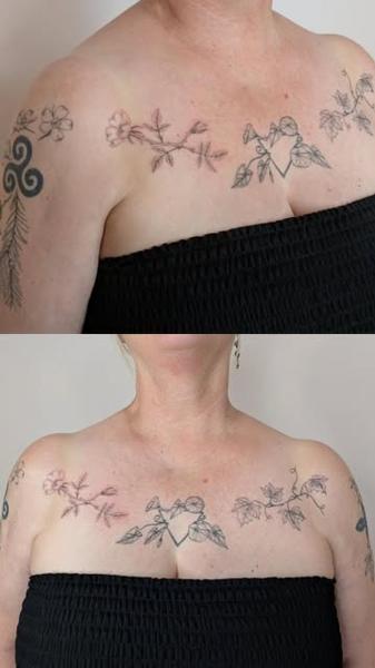 Fine line botanical vines tattoo by @icancu_tattoo