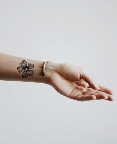 Dotwork dotwork flower tattoo by @icancu_tattoo