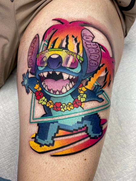 Anime cartoon character tattoo by @iimmerse