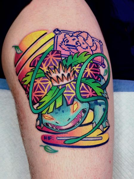 Anime cartoon creature tattoo by @iimmerse