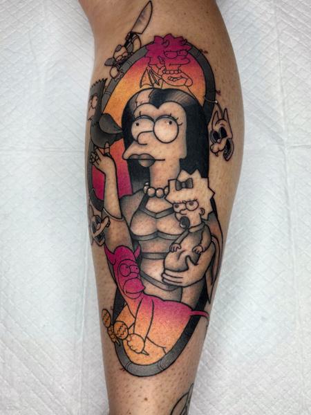 Anime cartoon family tattoo by @iimmerse