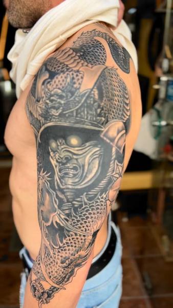 Japanese japanese demon tattoo by @il.egall
