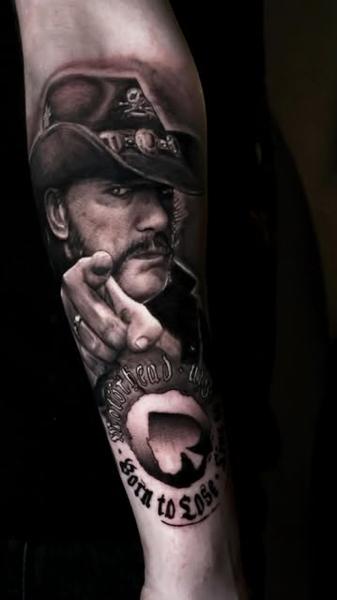 Realism cowboy portrait tattoo by @ilias_lab